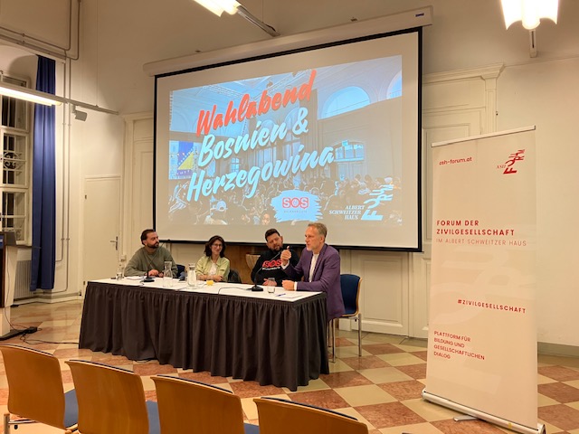 Wahlabend Bosnien & Herzegowina / ASH Forum/Neuner Podium in der Alten Aula
